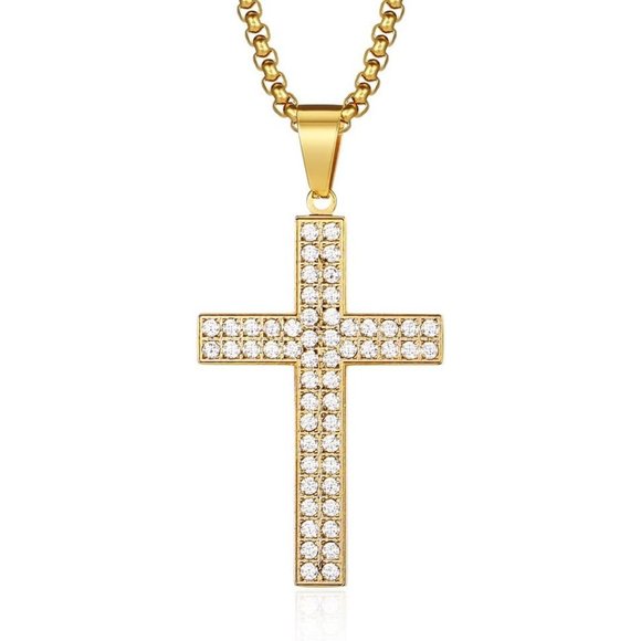 Men Stainless Steel Crucifix Cross Jesus Christ Pendant Necklace - Picture 9 of 9